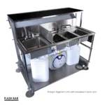 Flash bar straight segment with self contained 4 basin sink