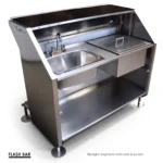 Flash bar straight segment with sink and ice bin