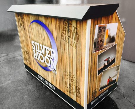 Professional Portable Bar with Black Frame and Custom Graphics at Silver Moon Brewing Professional Portable Bar with Black Frame and Custom Graphics at Silver Moon Brewing