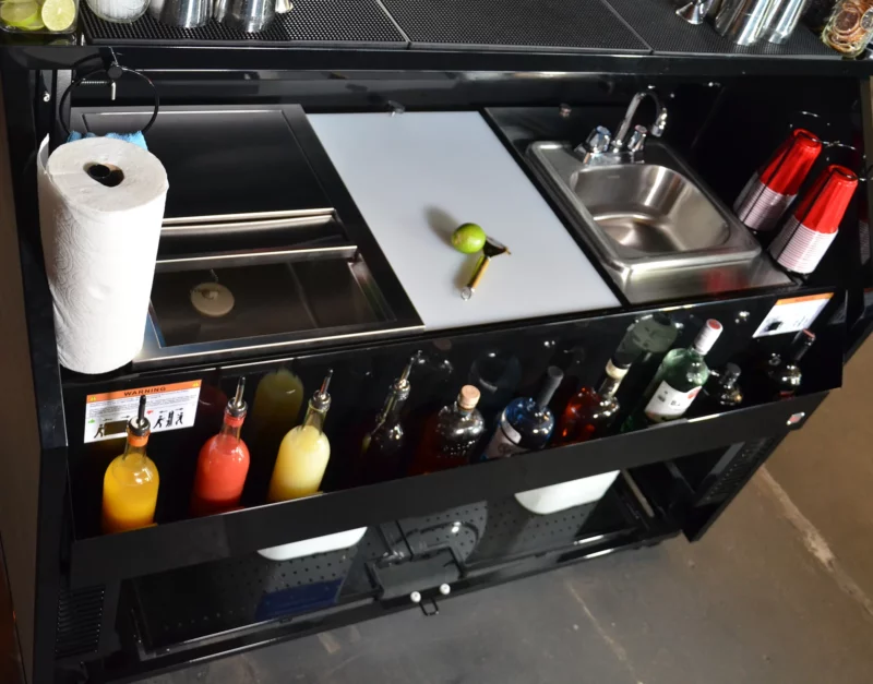 Stainless steel icebin + Self-contained Sink