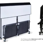 The Professional Bar folds down to 16.5” deep The Professional Bar folds down to 16.5” deep