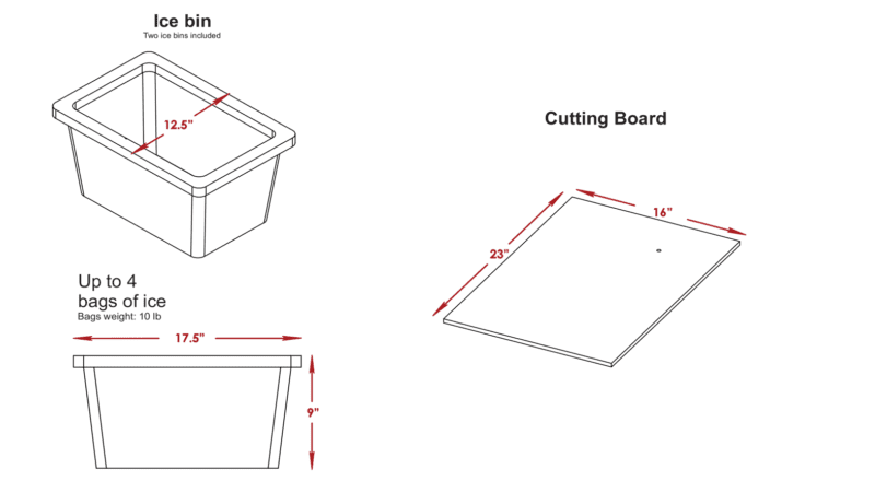 Ice Bin & Cutting Board