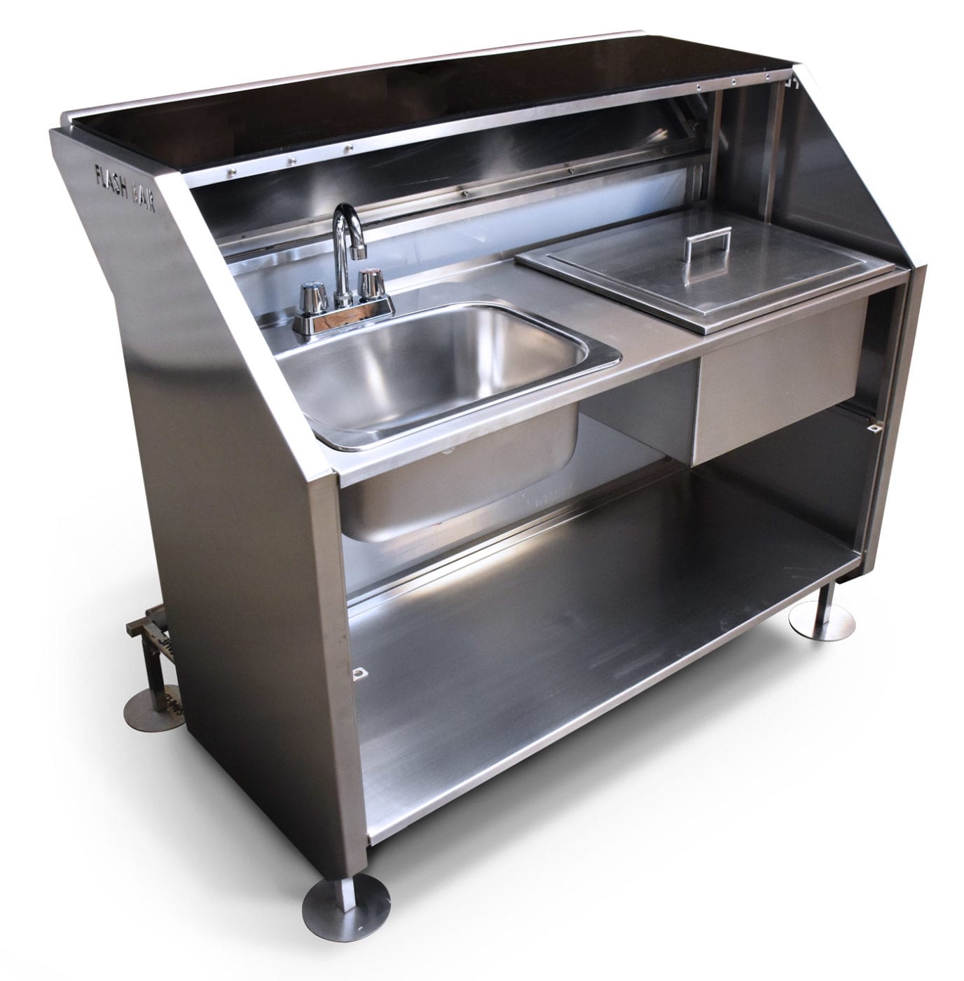 Double Cut Out Shelf (with Sink & DropIn Ice Bin)