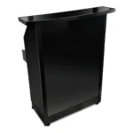 Compact Portable Bar Black Frame in Black Acrylic Panels Compact Portable Bar Black Frame in Black Acrylic Panels