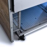 Rustic Portable Bar Bottom Shelf Detail 2