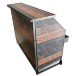 Rustic Standard Portable Bar Antique Bourbon Pine Profile
