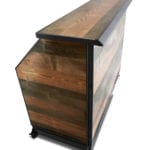 Rustic Standard Portable Bar Antique Bourbon Pine Profile 2