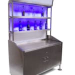 Large Back Bar With Top Signage LED And Doors