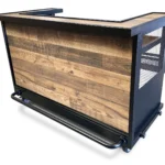 Black Heavy Duty Bar in Salem Planked Chestnut Laminate