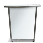 Rustic Compact Bar in All White Acrylic Paneling and Counter