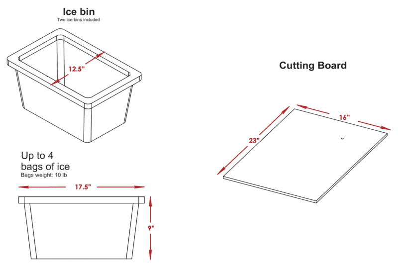 Ice Bin & Cutting Board