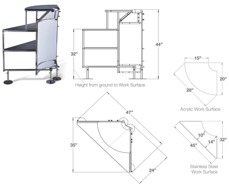 flash bar reverse 90 corner segment dimensions