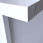The White Curved Counter Professional Bar in White Acrylic Panels - Counter Closeup The White Curved Counter Professional Bar in White Acrylic Panels - Counter Closeup