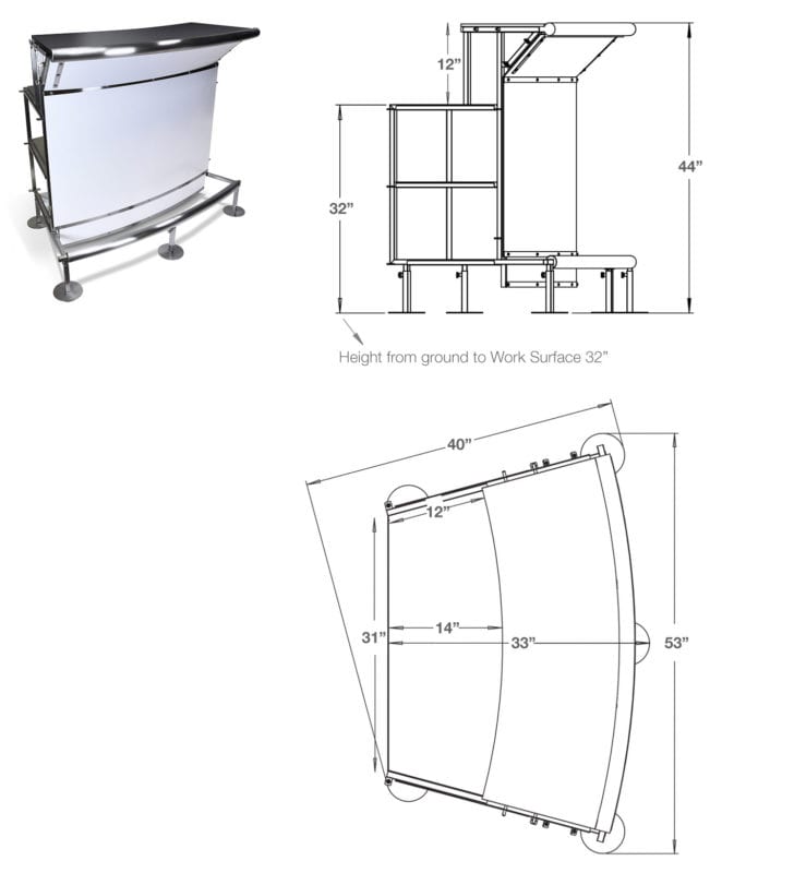 Flash Bar 90 Circular Segment Dimensions