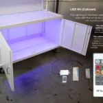 Fold & Roll Back Bar - Bottom Cabinet with LED lighting Fold & Roll Back Bar - Bottom Cabinet with LED lighting