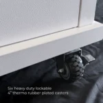 Six heavy duty lockable 4" thermo rubber plated casters Six heavy duty lockable 4" thermo rubber plated casters