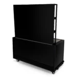 The Fold & Roll Back Bar with Black Frame and Black Acrylic Panels - Back View The Fold & Roll Back Bar with Black Frame and Black Acrylic Panels - Back View