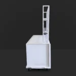 The Fold & Roll Back Bar with White Frame - Side View The Fold & Roll Back Bar with White Frame - Side View