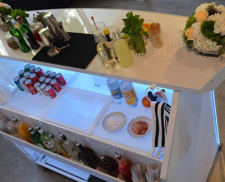 Professional Bar Curved Counter Fold Roll Back Bar white acrylic LED 3 Professional Bar Curved Counter Fold Roll Back Bar white acrylic LED 3