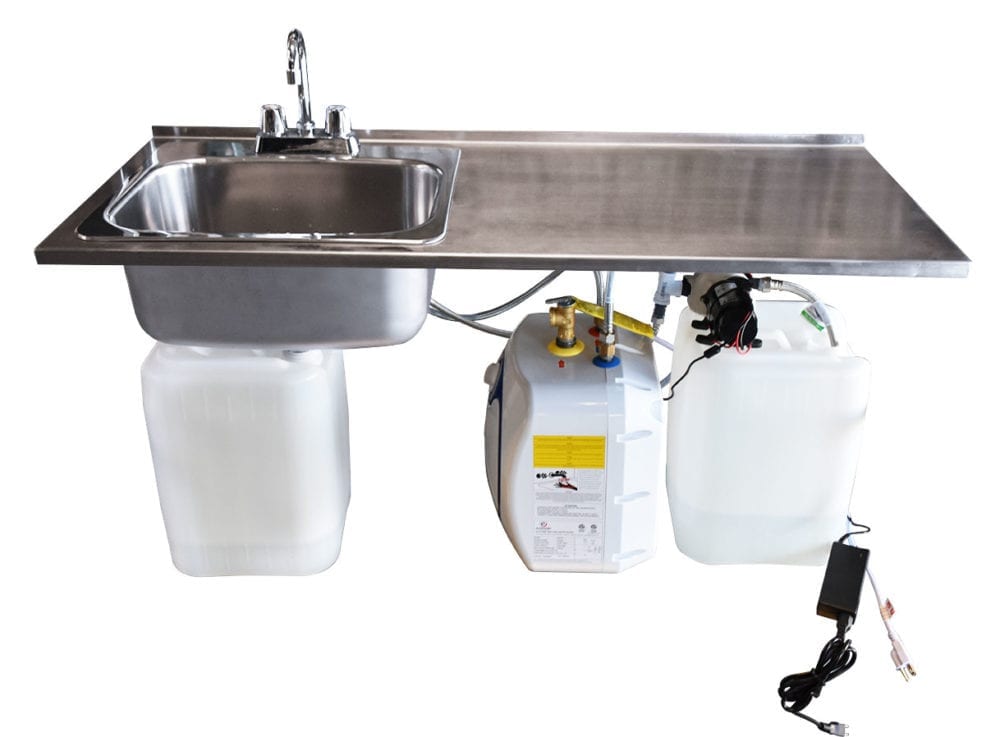 Self Contained Sink with Hot & Room Temp Water (Straight Segment)