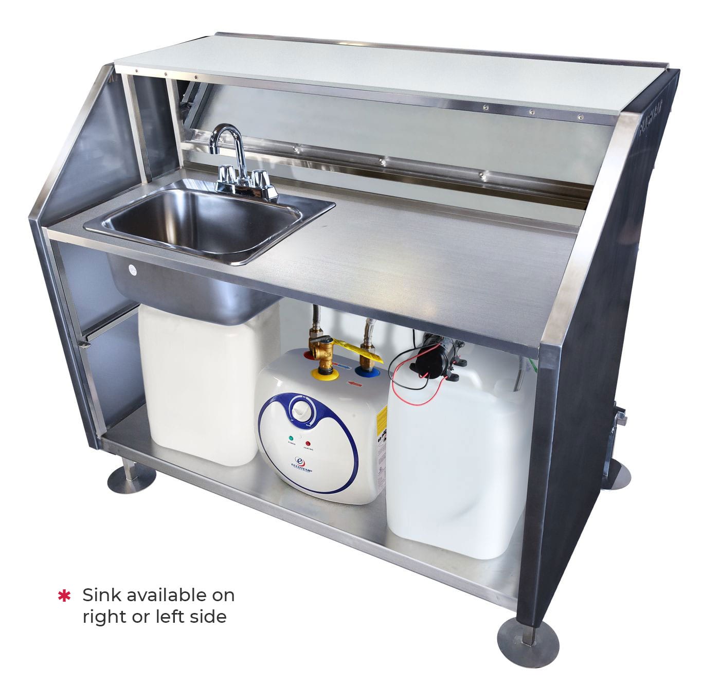 Full Self Contained Hand Washing Station with Left Handed Sink