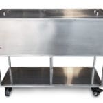 Front view of Stainless Steel Rolling Ice Storage