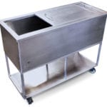 Open Stainless Steel Rolling Ice Storage
