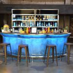 Modular Fash Bar Setup blue vinyl print