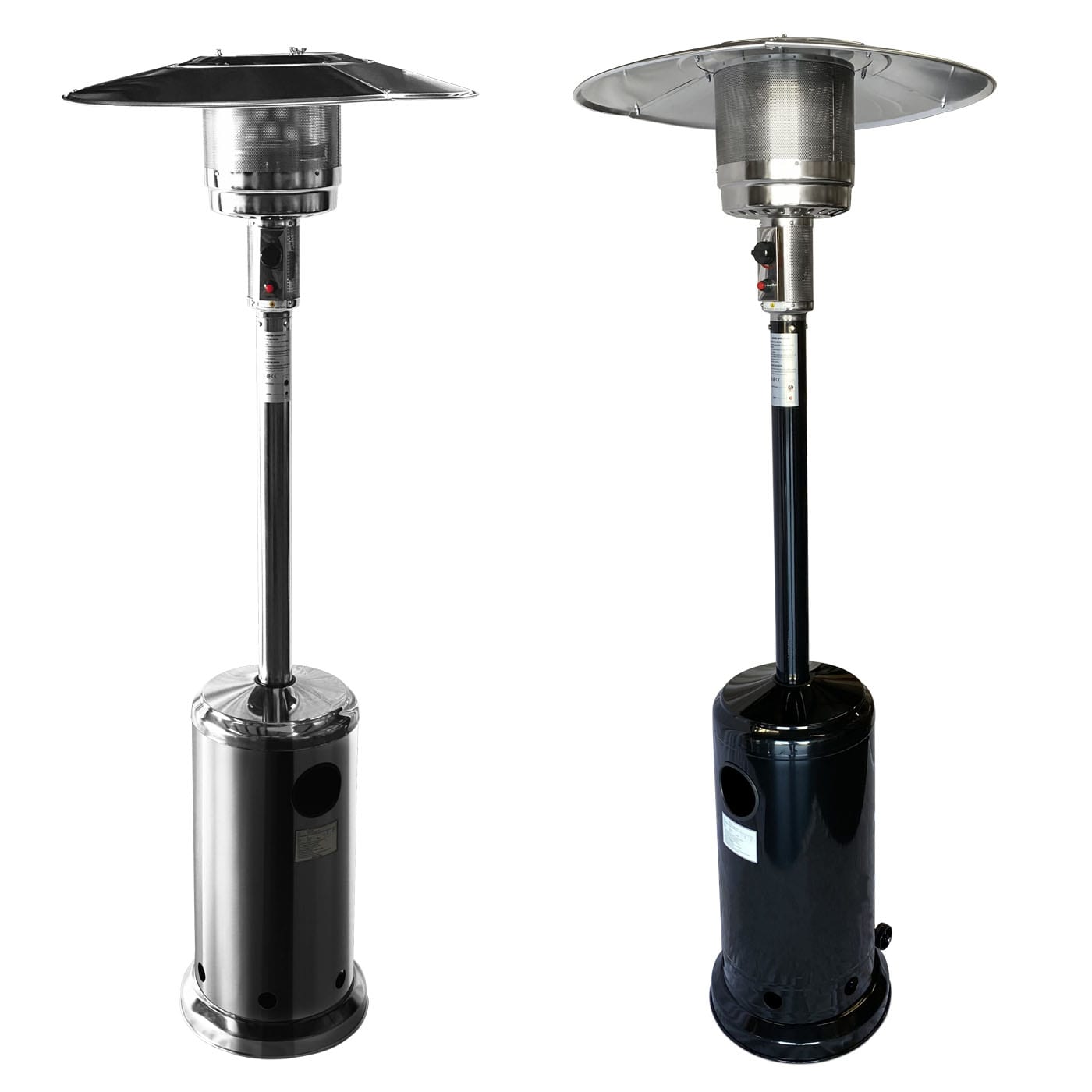 patio outdoor heater black stainless steel base