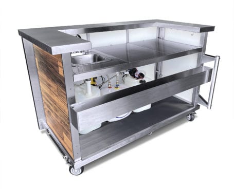 Stainless Steel Heavy Duty Fold and Roll Portable Bar Stainless Steel Heavy Duty Fold and Roll Portable Bar