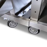 Stainless Steel Heavy Duty Fold and Roll Portable Bar Caster Closeup