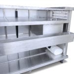Stainless Steel Heavy Duty Fold and Roll Portable Bar Ice Bin Kit with Drain Tank