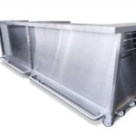 Stainless Steel Heavy Duty Fold and Roll Portable Bar Two Units Linked