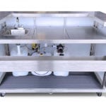 Stainless Steel Heavy Duty Fold and Roll Portable Bar with Self Contained Sink SystemStainless Steel Heavy Duty Fold and Roll Portable Bar with Self Contained Sink System