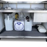 Stainless Steel Heavy Duty Fold and Roll Portable Bar with Self Contained Sink System and Ice Bin Kit