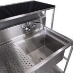 Sink with Drainboard for Flash Bar