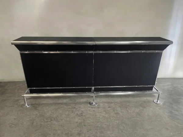 Flash Bar Modular System | Matte black vinyl print with black seaboard Counters