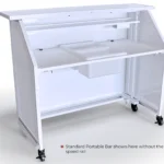 Standard Portable Podium Bar shown here without the speed rail Standard Portable Podium Bar shown here without the speed rail