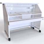 The Standard Portable Bar White Frame in White Acrylic Panels - Back The Standard Portable Bar White Frame in White Acrylic Panels - Back