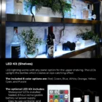 Stainless Steel Fold and Roll Back bar LED lighted shelves 3