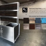 Stainless Steel Fold and Roll Back bar - textured vinyl print explanation