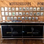 Good Spirits Bartending Service Flash Bar with Black Acrylic Panels and Counter Panels with Custom Print